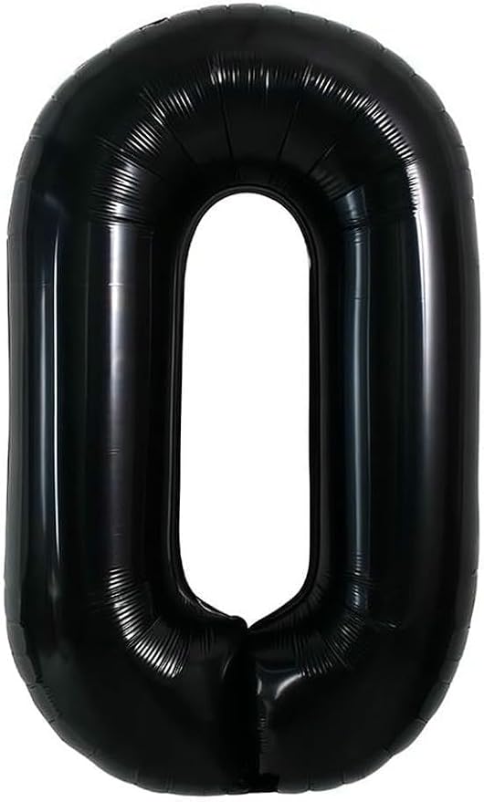 40 Inch Black Letter O Foil Balloon, Large Jumbo Mylar Helium Alphabet Balloon by Unknown