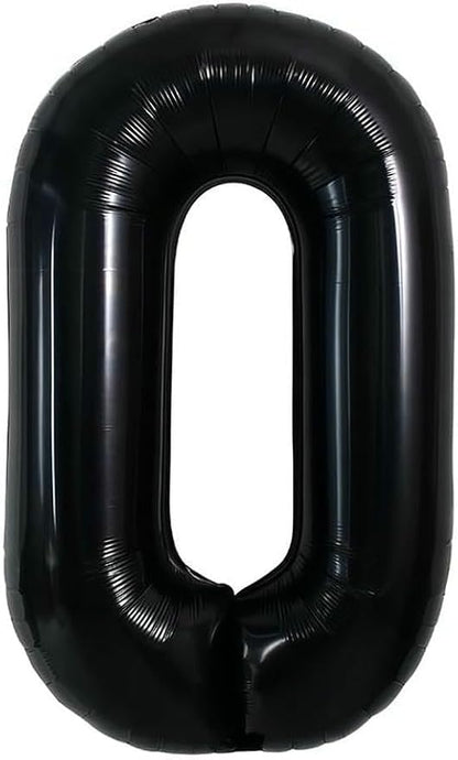 40 Inch Black Letter O Foil Balloon, Large Jumbo Mylar Helium Alphabet Balloon - Image 2