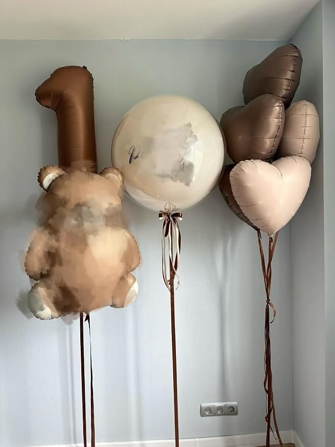 Number Balloons 0 Balloon 40 inch Coffee - Image 4