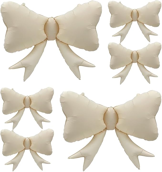 4pcs Jumbo Oversized Ribbon Balloons Coquette Bow Balloons Bow Party Coquette by Unknown
