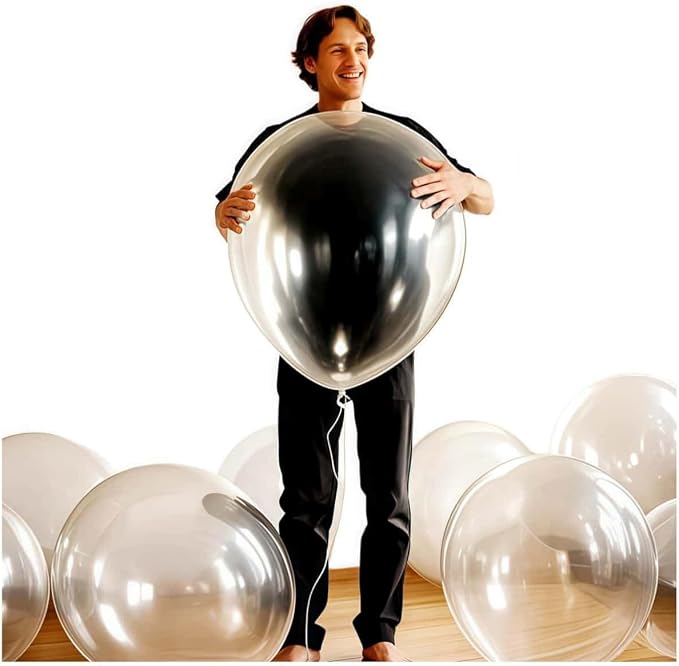 50 Pack Clear Balloons 24 Inch Clear Latex Balloon - Image 4