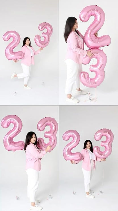Large Number Balloons 40 Inch Pink 13 Balloon - Image 4