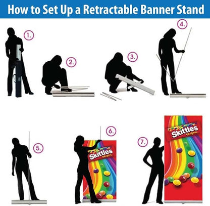 Personalized Custom Black Retractable Banner Aluminum Retractable Roll up - Image 8