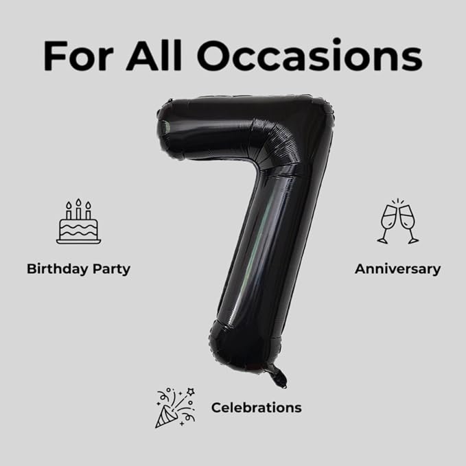 YPSelected 32 Inch Large Foil Helium Number Balloon Birthday Wedding Party 0-9 - Image 5
