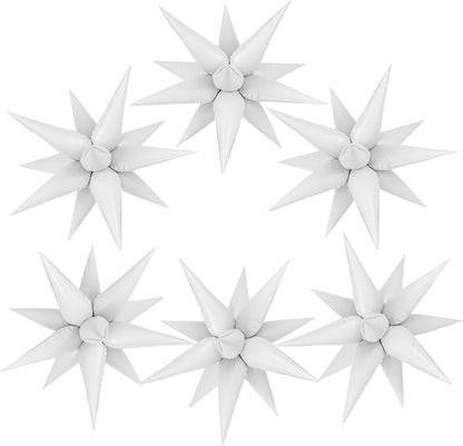 72 Pcs Star Balloons Foil Explosion Balloons Magic 12 Point Star Cone Balloon by Unknown