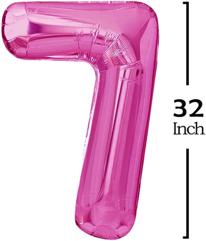 Hot Pink 2027 Foil Number Balloons - Image 3