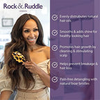 Rock & Ruddle Natural Mixed Boar Bristle Hair Brush for Women and Kids (Small/Travel Size, 17.5cm) - Perfect for Wet or Dry Hair, Detangling Smoothing Blowdrying - Made in UK - Darling Dogs
