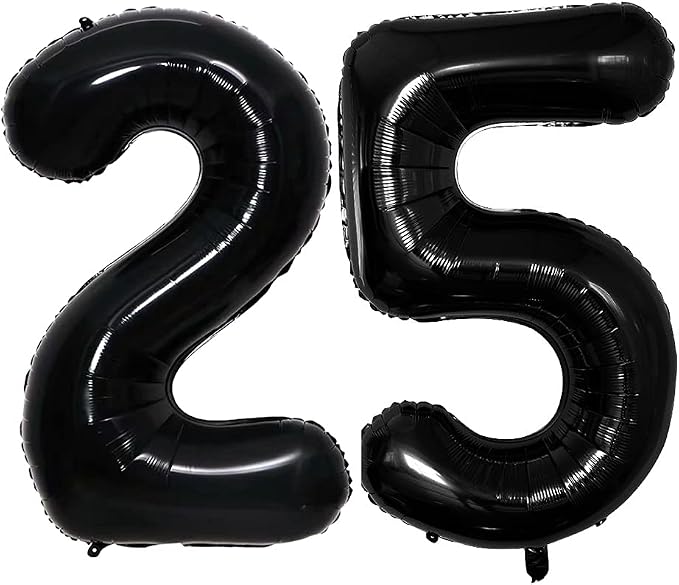 Number 25 Balloons for 25th Birthday Party Decorations, 42 Inch Jumbo Foil by GOER