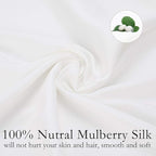 Silk Pillowcase for Hair and Skin 2 Pack 100% Mulberry Silk Bed Pillowcase Hypoallergenic Soft Breathable Both Sides Silk Pillow Case with Hidden Zipper, King Size Pillow Cases (White)