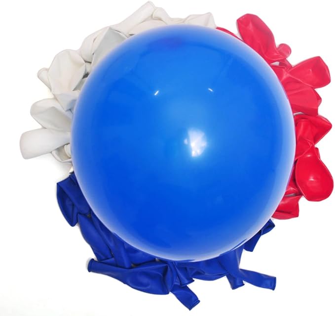 300 Pack Red White and Blue Balloons 100 of each of the 3 colors 12 inch Red - Image 3