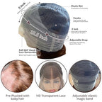 Hidden Strap 360 Deep Wave Lace Front Wigs Human Hair 220% Density Honey Blonde Curly Human Hair wig Ombre Water Wave 4/27 Highlight Lace Front Wigs Pre Plucked Wet And Wavy Wig for Women 24 Inch