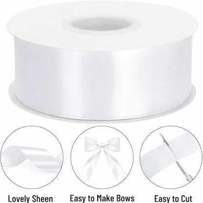 KINGLAKE White Satin Ribbon - Image 3
