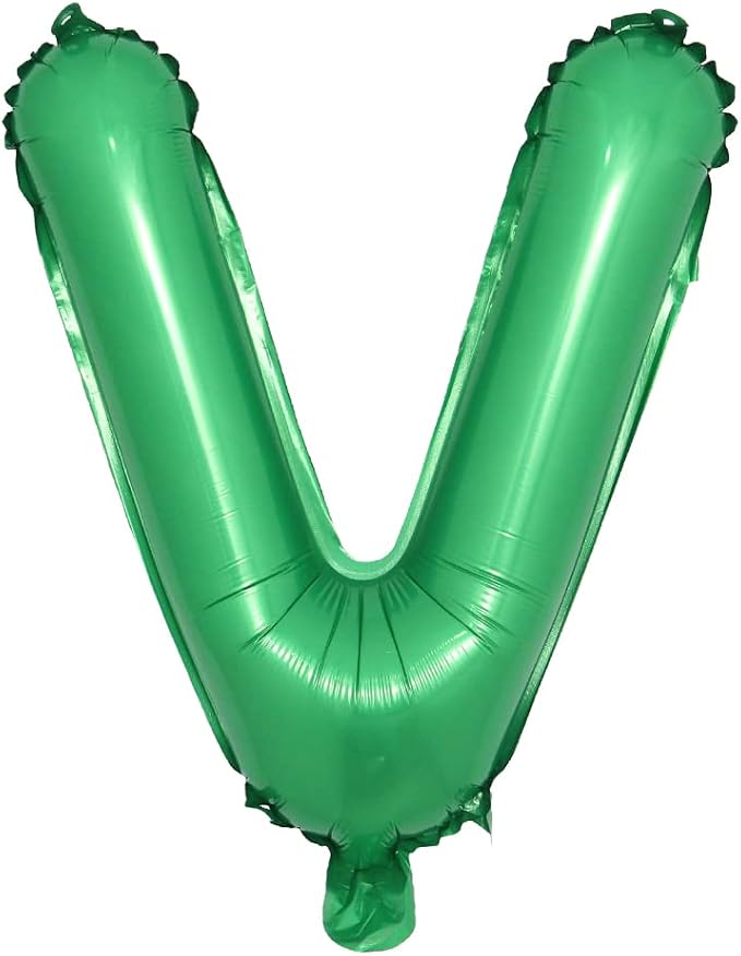 16 inch Green Alphabet Letter and Number Balloons Set Package, Aluminum Hanging by RUIANSI