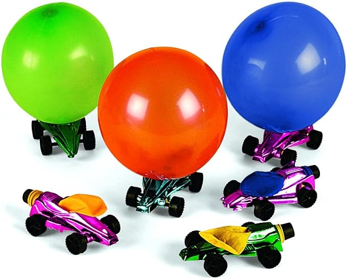 Fun Express Car Balloon Launcher Toy Set of 12 Race Car Balloons | Balloon - Image 2
