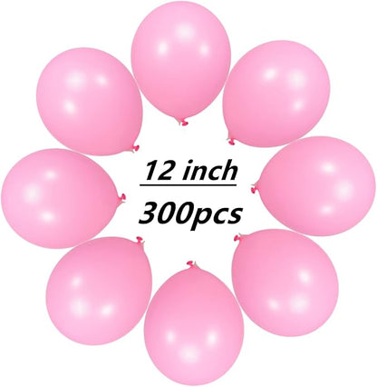 300 Pack Pink Balloons 12 inch Pink Latex Party Balloon Bulk - Image 2