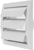 Repa Market 4 Inch White Dryer Vent Cover/Duct Cover for Walls or Ducting/ABS Plastic Grille with Flaps and Insect Screen/Exhaust and Dryer Vent Covers for Indoor & Outdoor Use