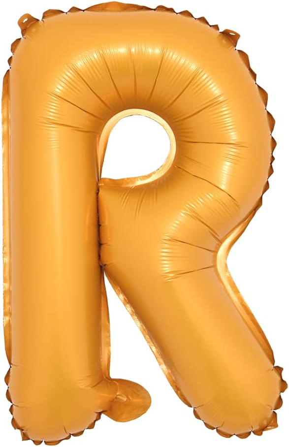 16" inch Single Orange Alphabet Letter Number Balloons Aluminum Hanging Foil by RUIANSI