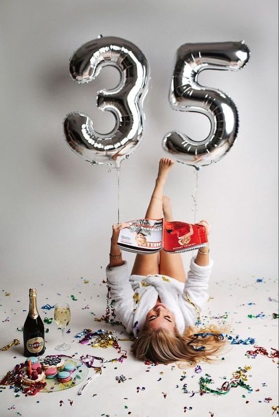 40 Inch Silver Number 3 Balloon Birthday Party Decorations - Image 9
