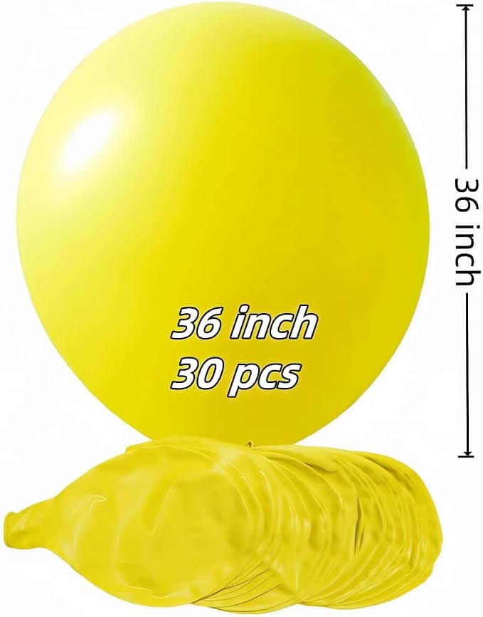 30 Pack Yellow Balloons 36 inch Yellow Latex Large Balloons - Image 2