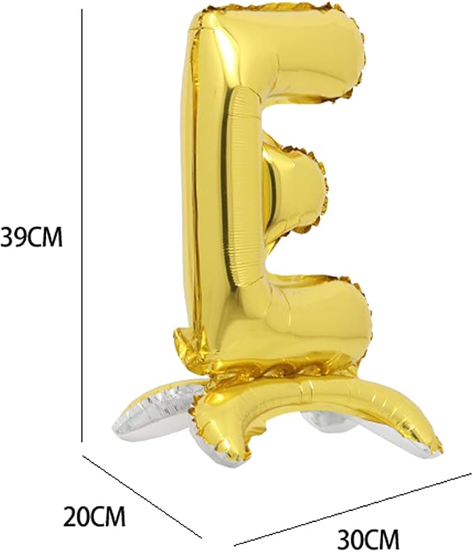 16" Standing Alphabet Letter and Number Balloons Aluminum Hanging Foil Film - Image 2