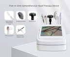 Professional Multifunctional Scalp Care Machine with High-Frequency Comb, Nano Mist Spray, HD Scalp Detector, Vibration Massage Brush & Microcurrent Massager for Salon and Home Use