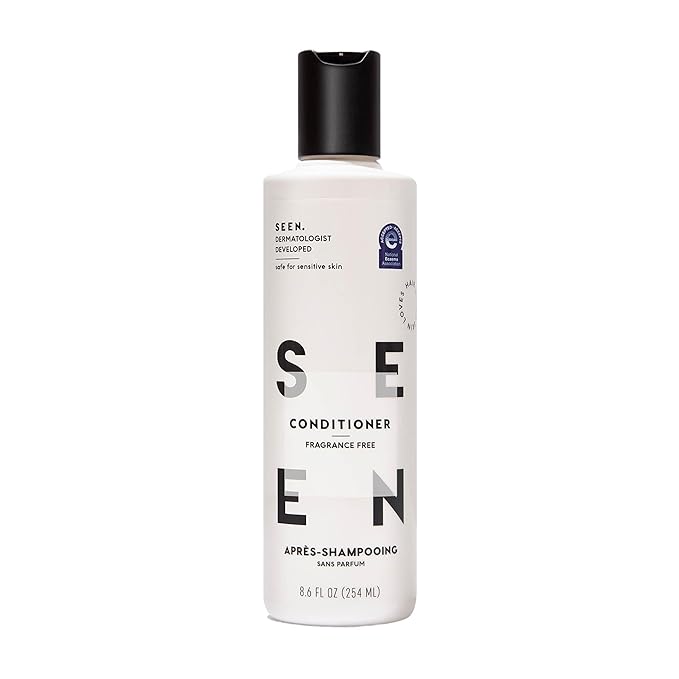 SEEN Conditioner, Fragrance Free - Non-Comedogenic & Hair Conditioner- Dermatologist-Developed - Safe for Sensitive, Eczema & Acne Prone Skin