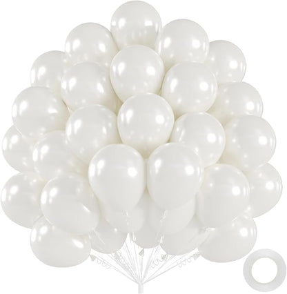 50pcs Pearl White Balloons, 12inch Pearl Ivory Latex Helium Balloons | by Colorfullifefromnowon