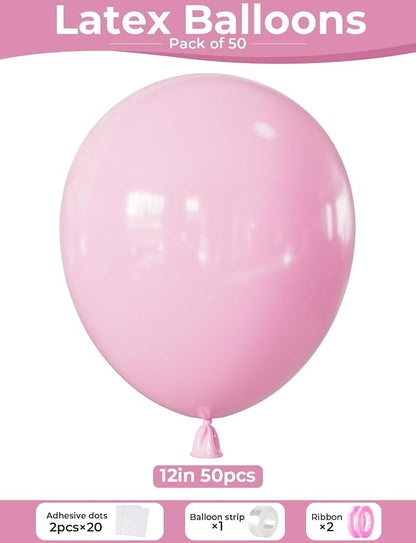 Light Pink Balloons, Baby Soft Pink Balloons - Image 4