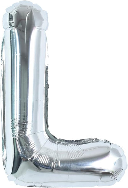 TONIFUL 40 Inch Large Silver Letter L Foil Balloons Alphabet Balloons | Giant by TONIFUL