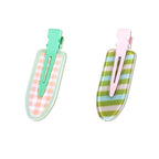 2 Pcs Cute fruit hair clip for Women Girls thick,thin hair.No Bend No Crease Hair Clips for styling sectioning hair barretters fine (Sea salt avocado)