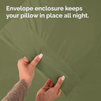 Queen Pillow Cases - 4 Pack - Super Soft Pillowcase Covers - Envelope Enclosure - Hotel Quality Pillow Protectors - Wrinkle Free, Shrink & Stain Resistant - Machine Washable - 20" x 30" (Sage Green)