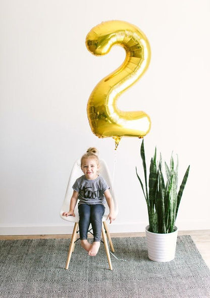 Gold Number 0 Balloon 40 Inch - Image 3