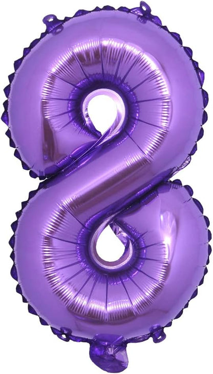 16 inch Purple Alphabet Letter and Number Balloons Set Package, Aluminum by RUIANSI