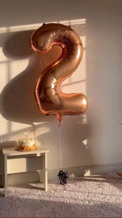 Number Balloons 40 Inch Coffee 2 Balloon - Image 2
