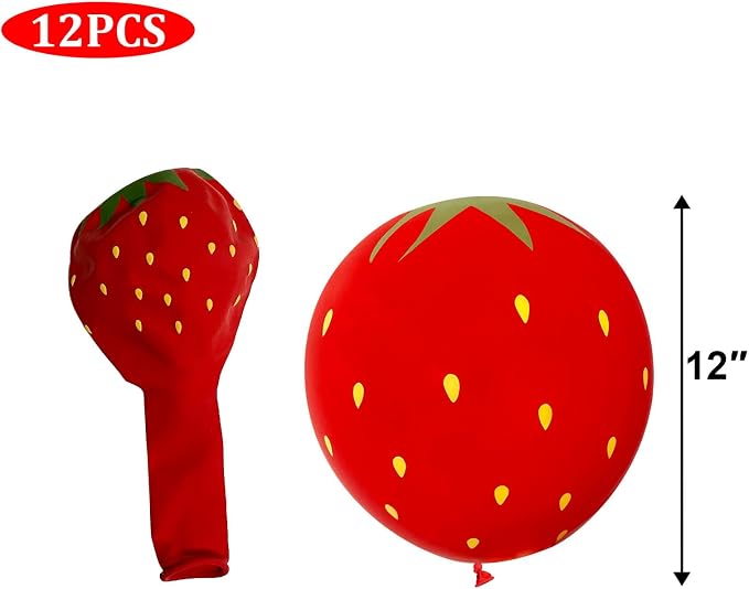 Strawberry Balloons Fruit Balloons Red Balloon Fruit Themed Balloon Party - Image 3
