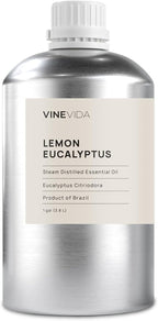 VINEVIDA Lemon Eucalyptus Essential Oil - Gallon Lemon Eucalyptus Oil Undiluted - Bulk Gallon Essential Oil for Soap Making Safe for Skin - DIY Candle Scents for Candlemaking Scents - 8 lbs