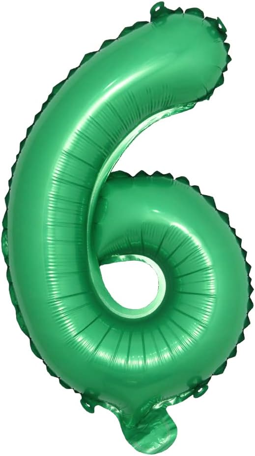16 inch Green Alphabet Letter and Number Balloons Set Package, Aluminum Hanging by RUIANSI