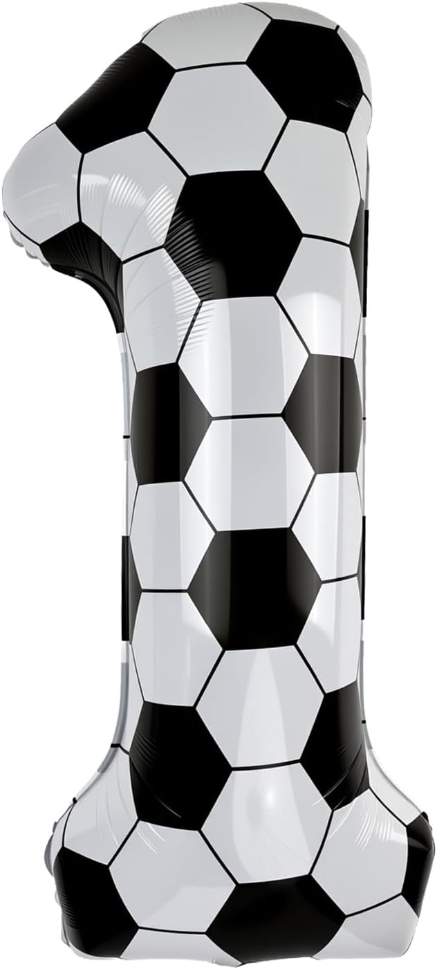 40 Inch Soccer Number 1 Foil Balloon, Soccer Birthday Party Decorations | by Unknown