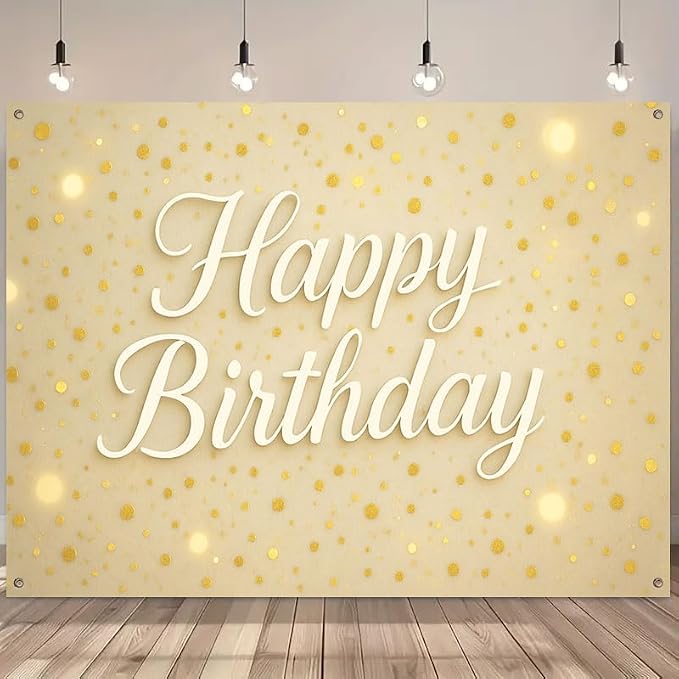 Large Happy Birthday Banner 71x43 Inch, Big Hanging Porch Sign - Image 3