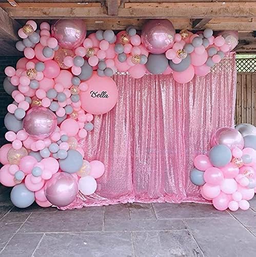 Pink Sequin Backdrop for Party Decor 10FTx10FT | 1 Panel, Glitter Sequin - Image 4