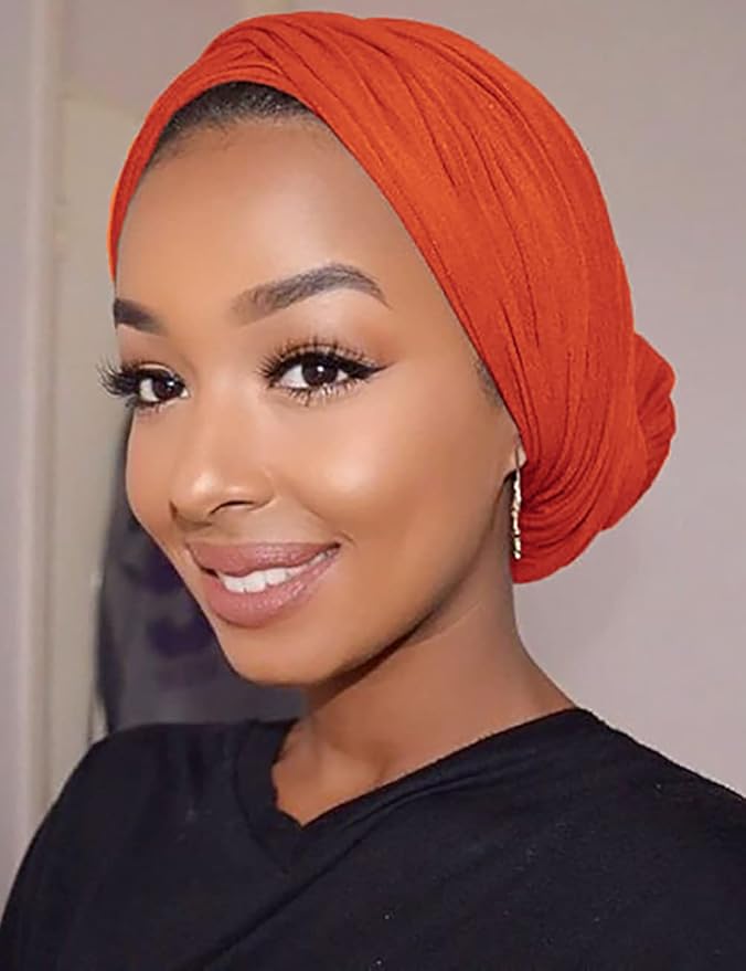 Harewom Head Wraps for Black Women Stretch Head Scarf Long African Hair Wraps Turban Headwraps Jersey Headbands