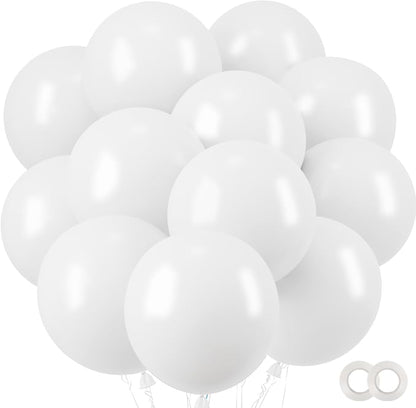RUBFAC White Large Balloon 36Pack 18 Inch, 2026 International Football Game by RUBFAC