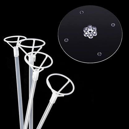 Balloon Sticks with Base, 10 Pack 17"Tall Clear Balloon Stick Stands Holder - Image 4