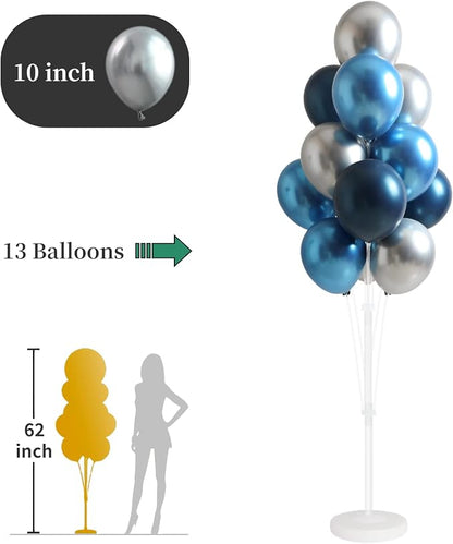Blue Silver Balloon Column Stand - Image 4