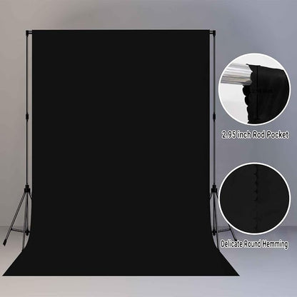 Black Photography Backdrop for Photoshoot, Fabric 10x20ft | Polyester Studio - Image 6