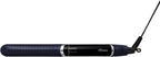 YA-MAN Spa Styler Straight + Wave Flat Iron Hair Straightener and Curler 2 in 1 - Advanced Japanese Technology, Dual Voltage, Titanium Tourmaline Plates with Red Light Therapy, 5 Heat Settings (Navy)