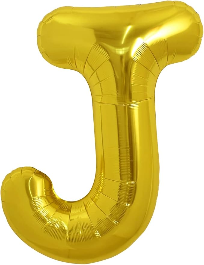 TONIFUL 40 Inch Large Gold Letter J Foil Balloons Alphabet Balloons | Giant by TONIFUL