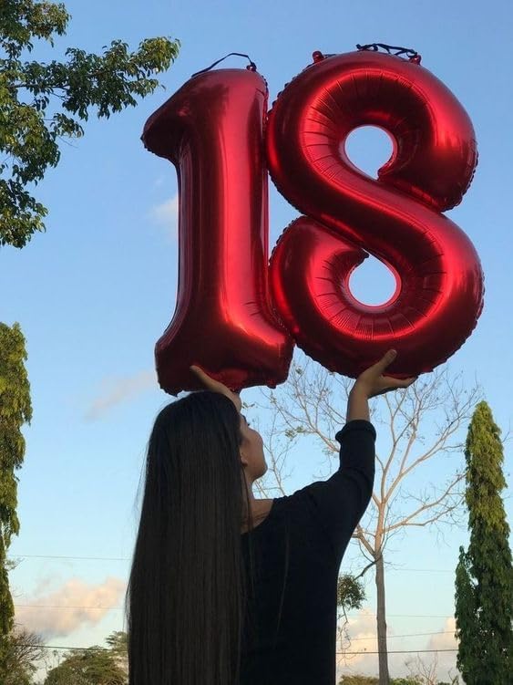 Red Number 8 Balloon 40 Inch - Image 7