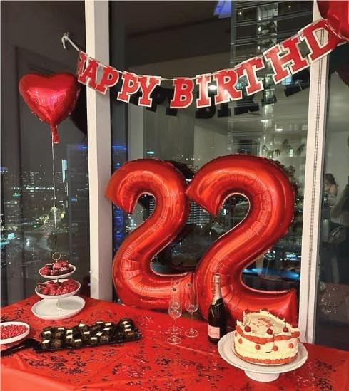 Red Number 2 Balloon 40 inch, Balloon numbers party supplies, deco photo shoot - Image 9