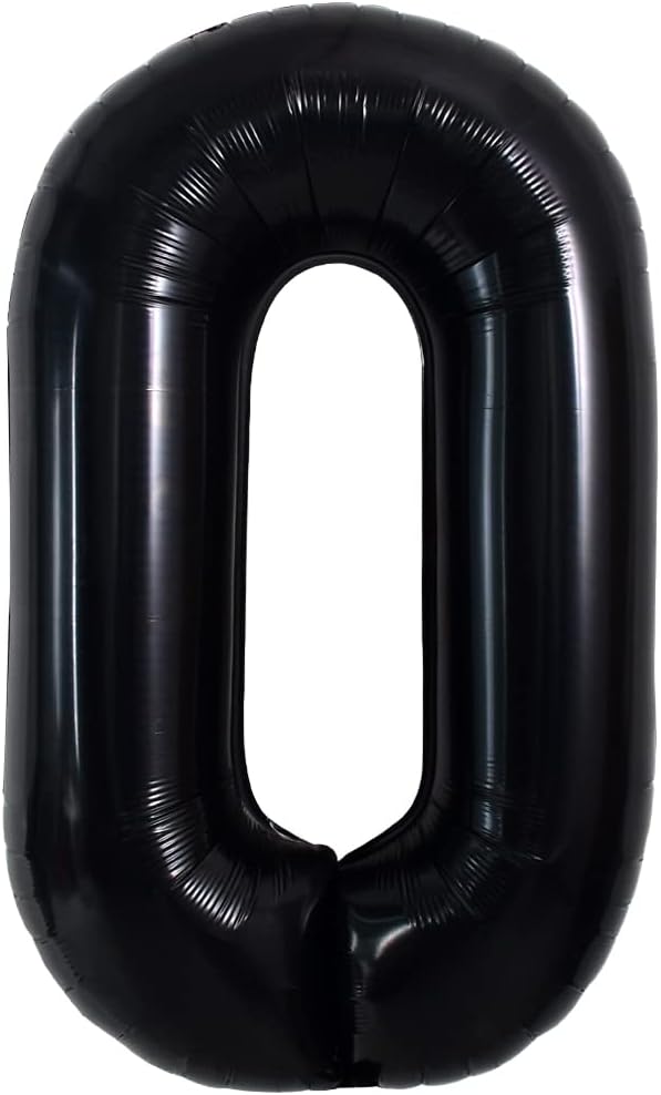 TONIFUL 40 Inch Large Black O Letter Balloon by TONIFUL